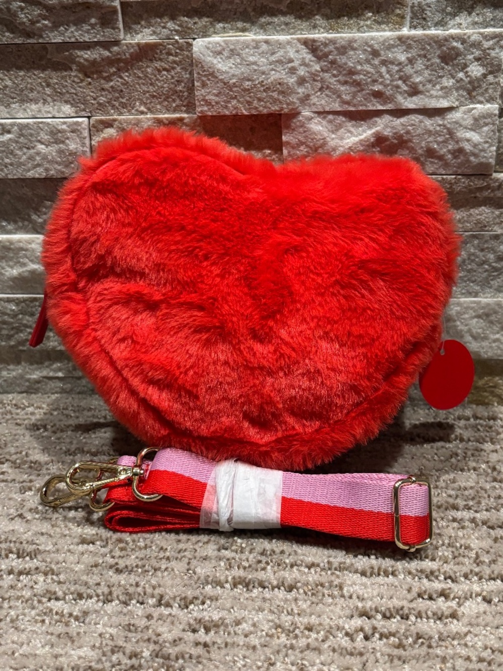 Bath & Body Works Fuzzy Heart Bag